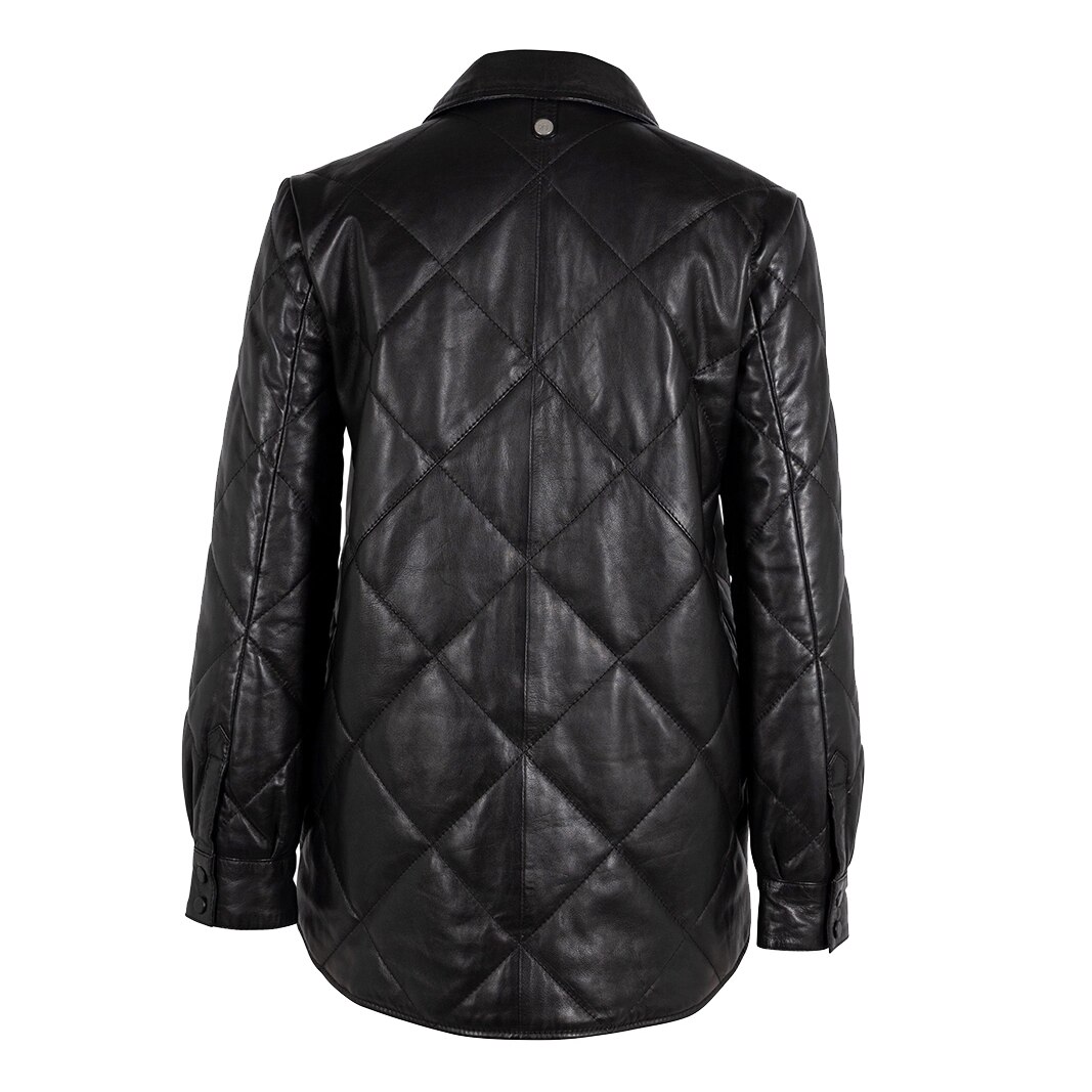 Mauritius Oliah Leather Quilted Shacket