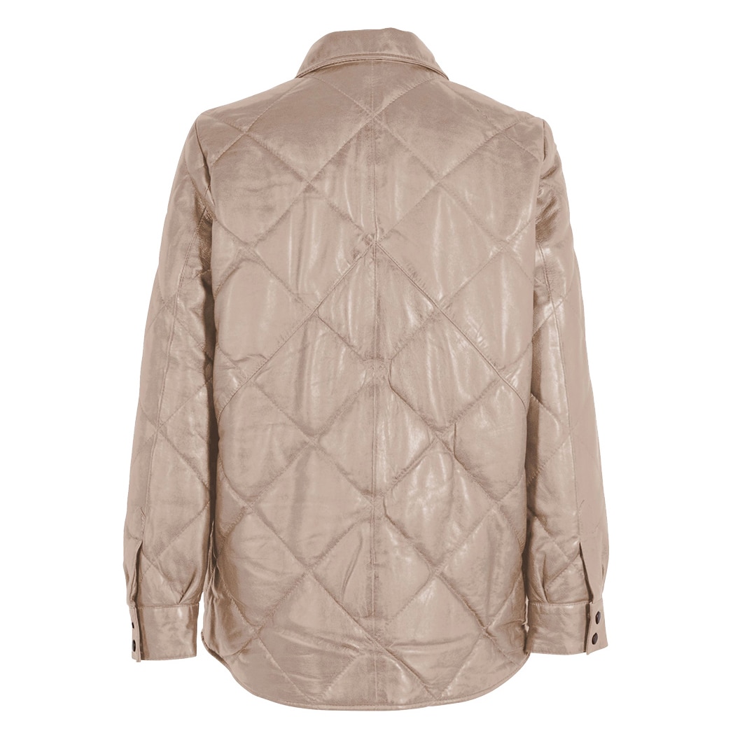 Mauritius Oliah Leather Quilted Shacket