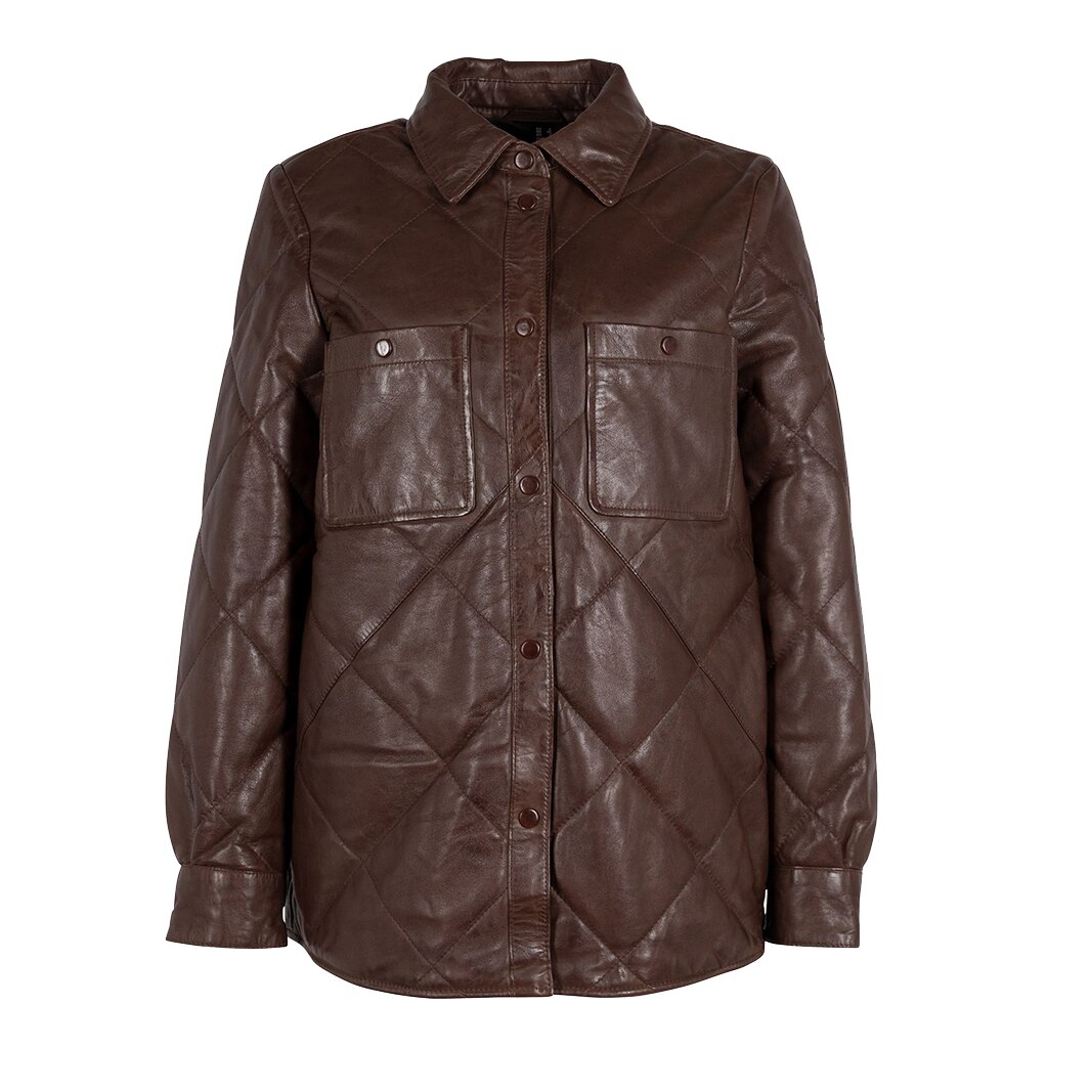 Mauritius Oliah Leather Quilted Shacket