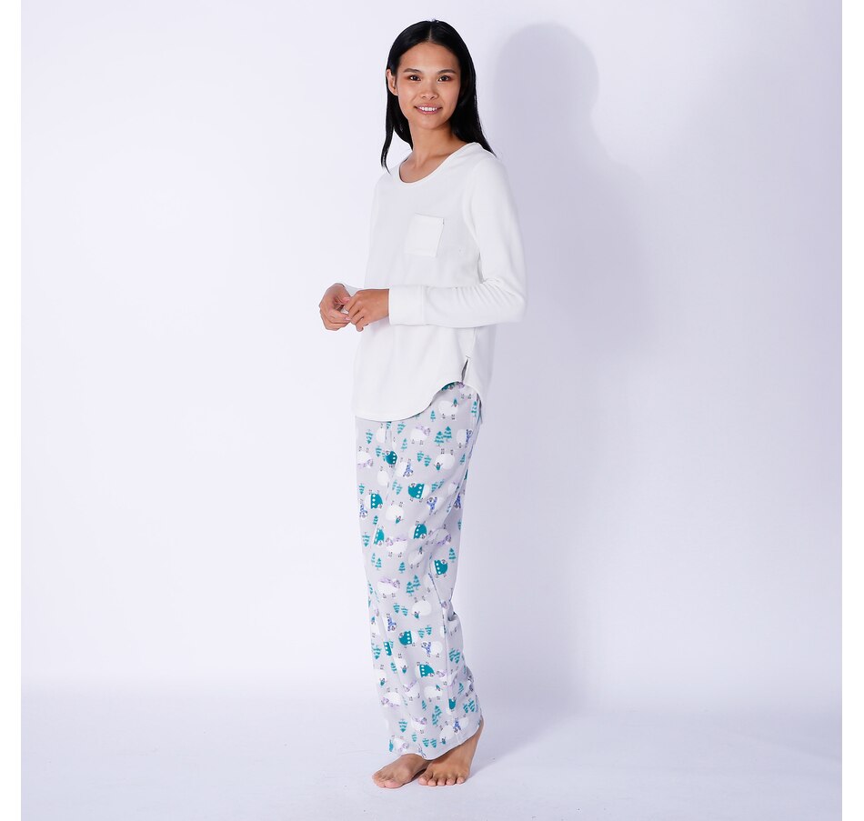 As Is Cuddl Duds Fleecewear with Stretch Regular Jogger Pajama