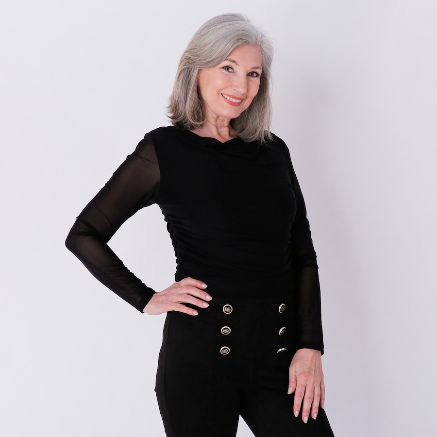 Image 236714_BLK.jpg, Product 236-714 / Price $24.33, Everyday Jones Printed Mesh Ruched Body Suit from Everyday Jones on TSC.ca's Fashion department