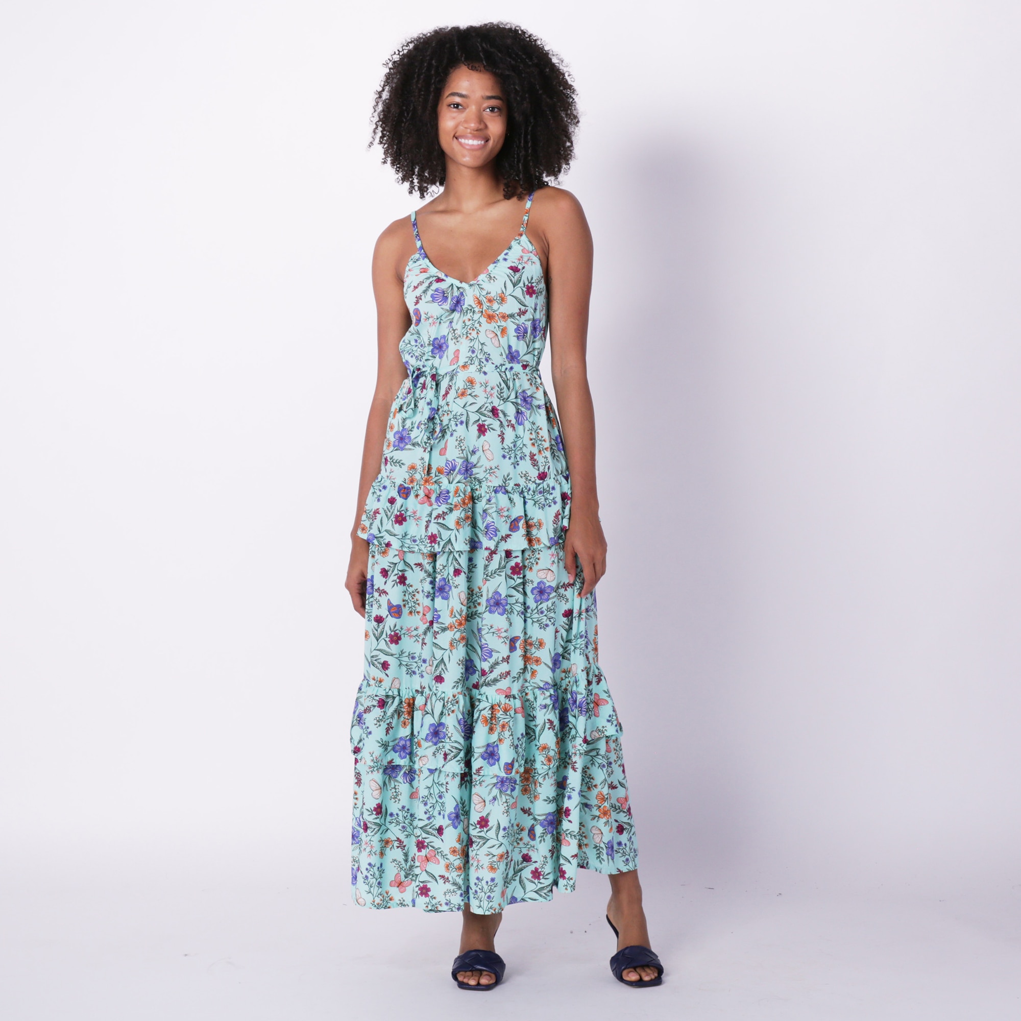 Spell sayulita store frill maxi dress