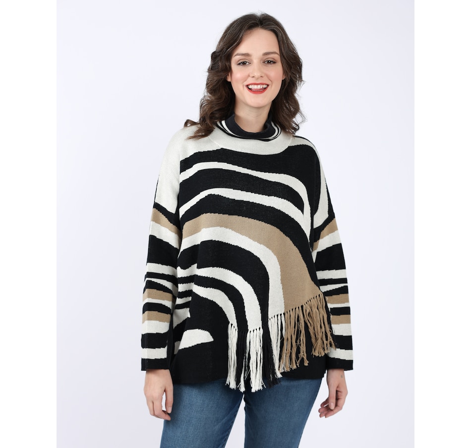 Image 236743_MTI.jpg, Product 236-743 / Price $59.33, Shannon Passero Fringe Trim Cowl Neck Sweater Landscape Pullover from Shannon Passero on TSC.ca's Fashion department