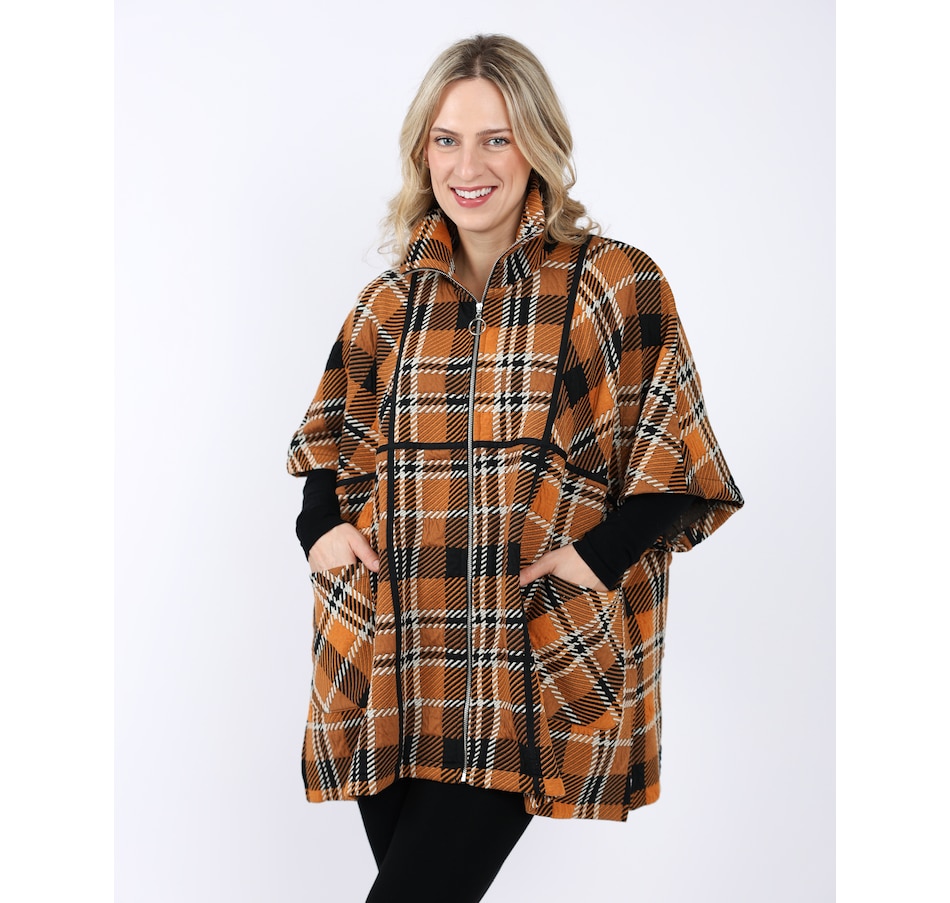 Image 236757_CMLPD.jpg, Product 236-757 / Price $219.99, Shannon Passero Jacquard Zip Front Dream Poncho With Pockets from Shannon Passero  on TSC.ca's Clothing & Shoes department