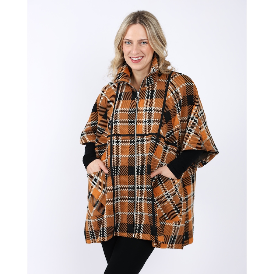 Image 236757_CMLPD.jpg, Product 236-757 / Price $99.33, Shannon Passero Jacquard Zip Front Dream Poncho With Pockets from Shannon Passero on TSC.ca's Fashion department