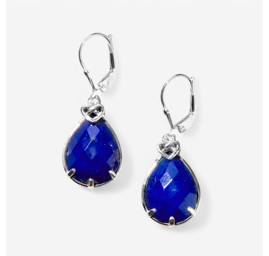  Himalayan Gems Sterling Silver Gemstone Leverback Earring