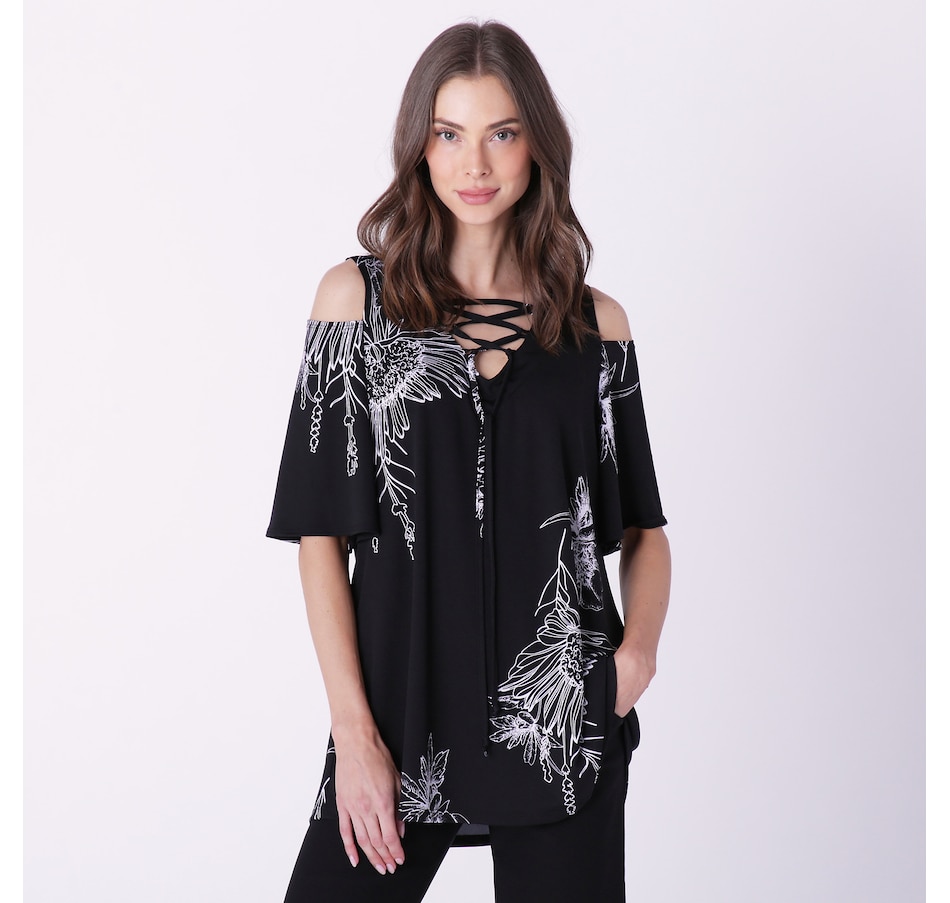 Image 236856_BKW.jpg, Product 236-856 / Price $29.88, Marallis Front Tie Flare Top from Marallis on TSC.ca's Fashion department