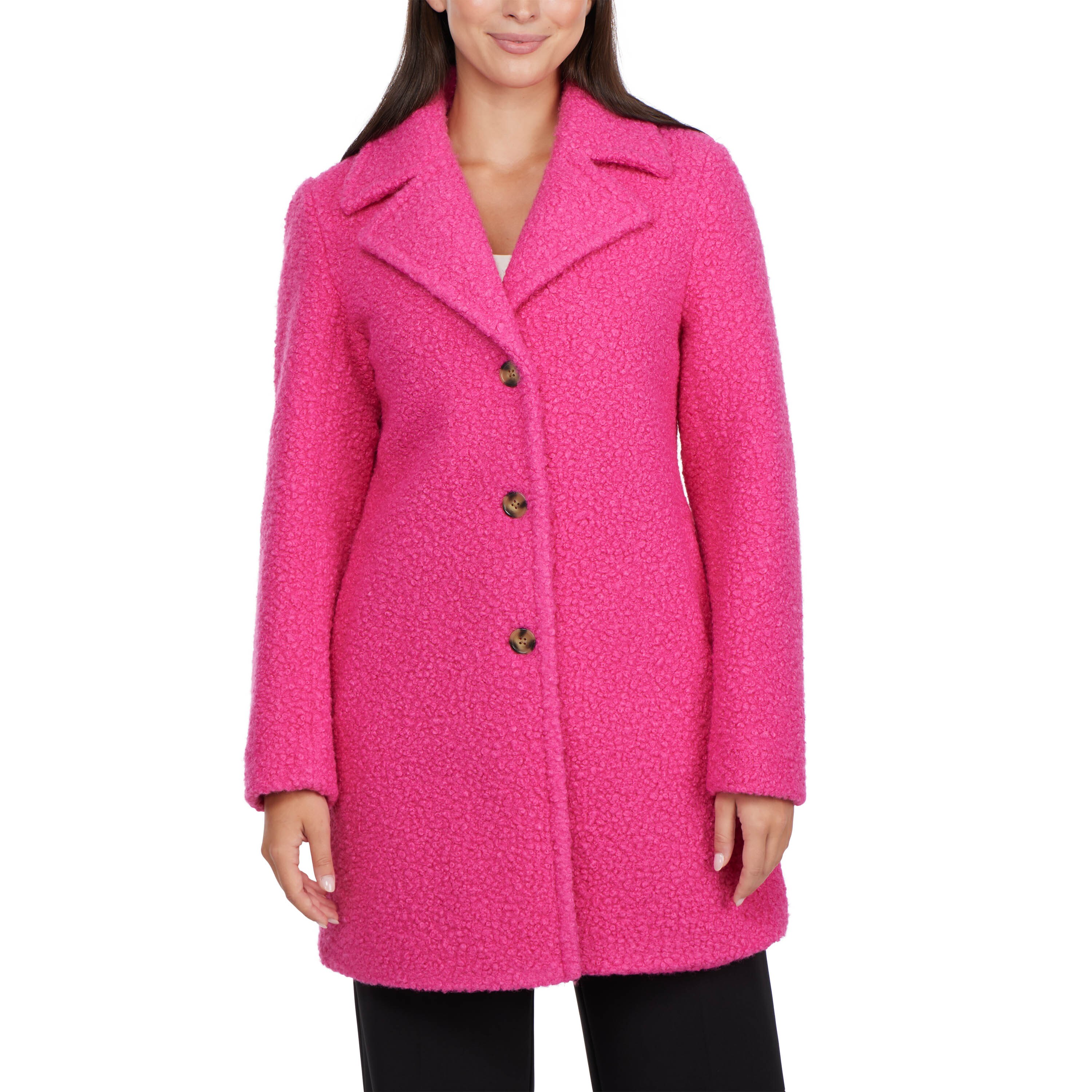 Boucle pea clearance coat