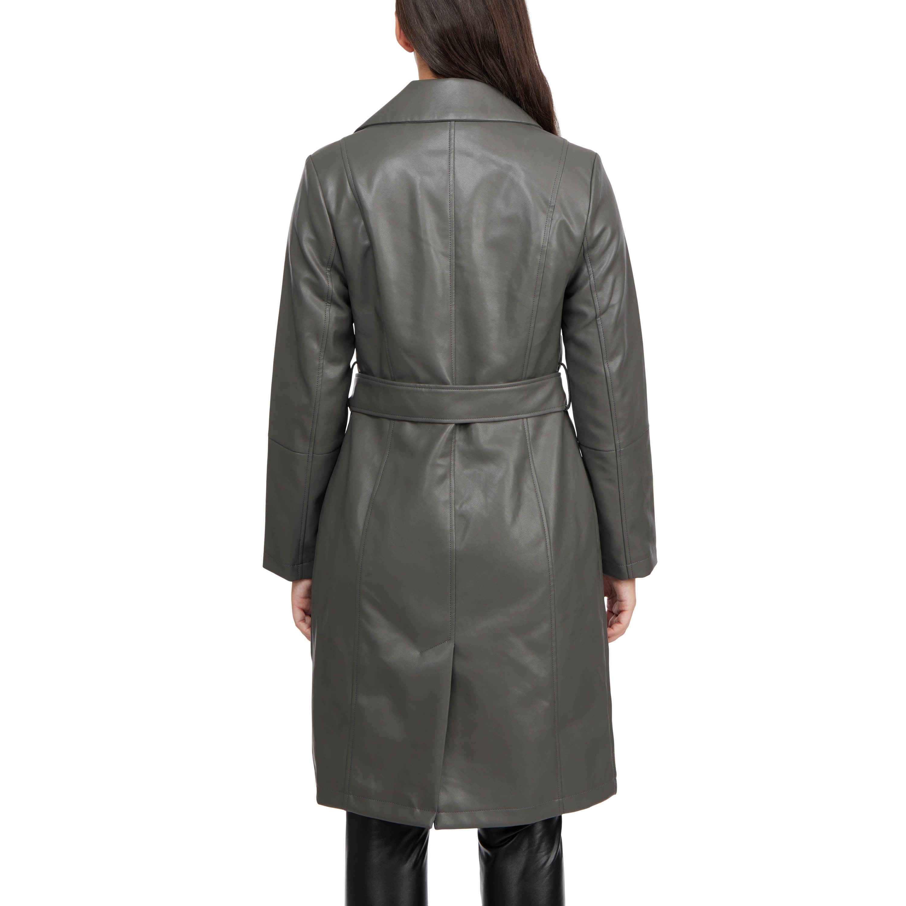 Badgley Mischka Vegan Leather Trench Coat