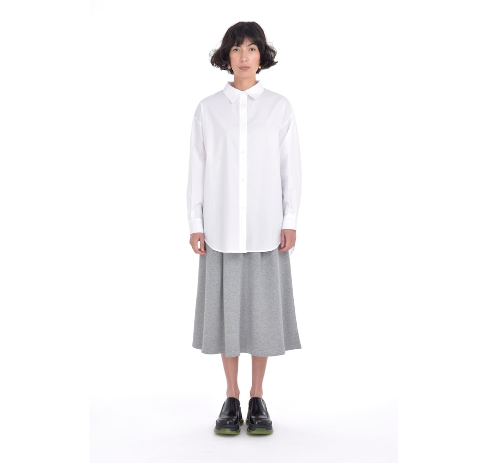Image 236882_BRWHT.jpg, Product 236-882 / Price $119.88, Paper Label Yule Oversized Poplin Shirt from Paper Label on TSC.ca's Clothing & Shoes department
