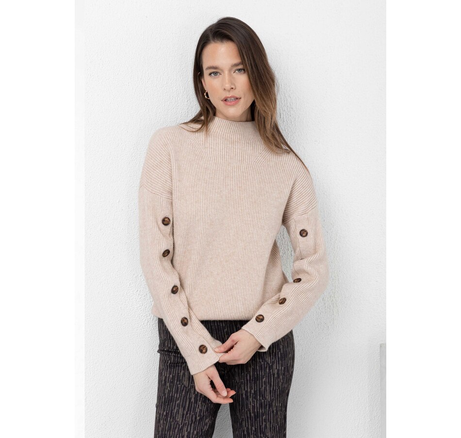 Image 236917_BGE.jpg, Product 236-917 / Price $74.88, Lisette Sophie Sweater With Button Sleeve Detail from Lisette L Montreal on TSC.ca's Fashion department