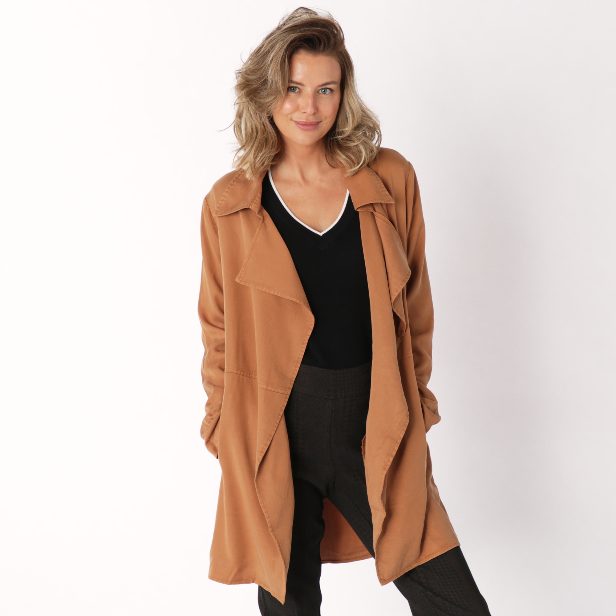 Tan top waterfall jackets