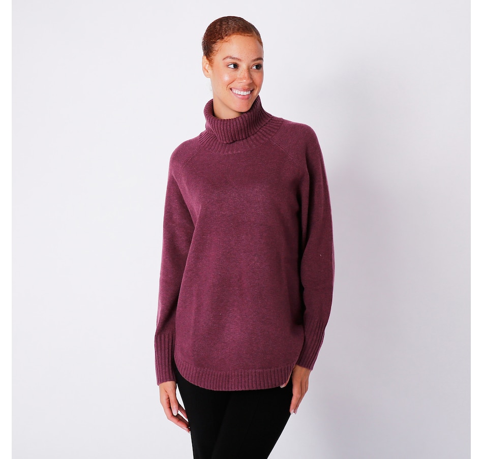 Slouchy Funnel Neck Sweater Lilac