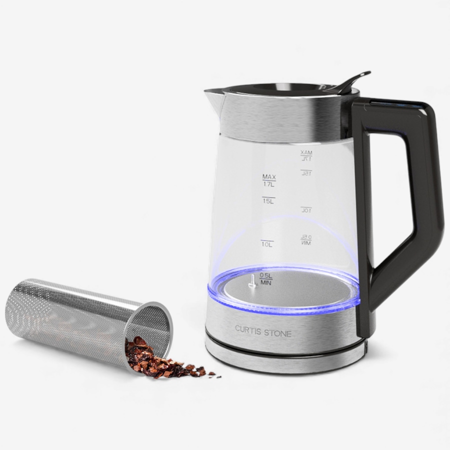 Image 237025_BLK.jpg, Product 237-025 / Price $79.99, Curtis Stone 1.7 Liter Electric Glass Kettle from Curtis Stone on TSC.ca's Kitchen department