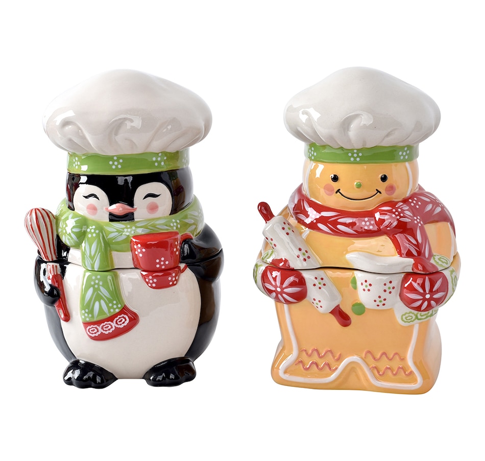 Image 237082_GNPEN.jpg, Product 237-082 / Price $39.99, temp-tations Merry Chef Treats Jar (set of 2) from temp-tations on TSC.ca's Kitchen department