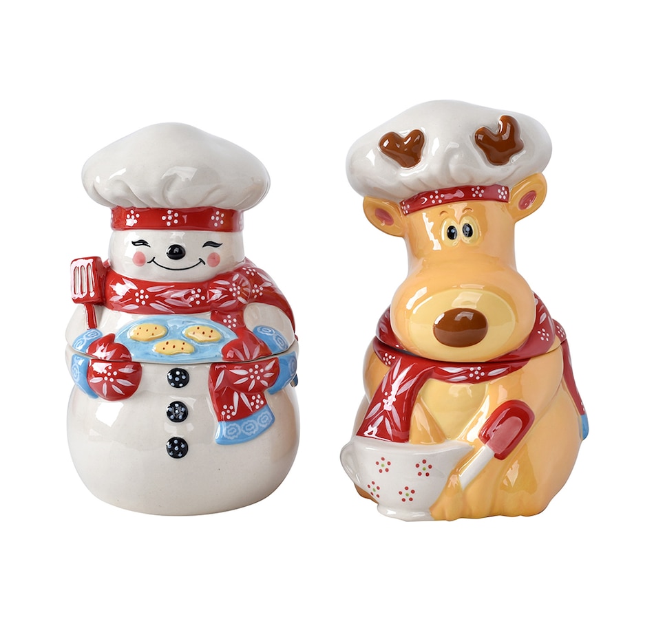 Image 237082_SNRND.jpg, Product 237-082 / Price $39.99, temp-tations Merry Chef Treats Jar (set of 2) from temp-tations on TSC.ca's Kitchen department