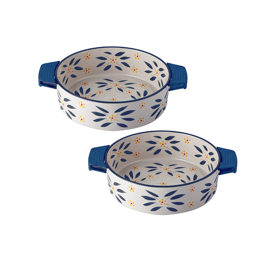 Image 237086_OWBLU.jpg, Product 237-086 / Price $39.99, temp-tations Baking Rounds with Silicone Grippers (set of 2) from temp-tations on TSC.ca's Kitchen department