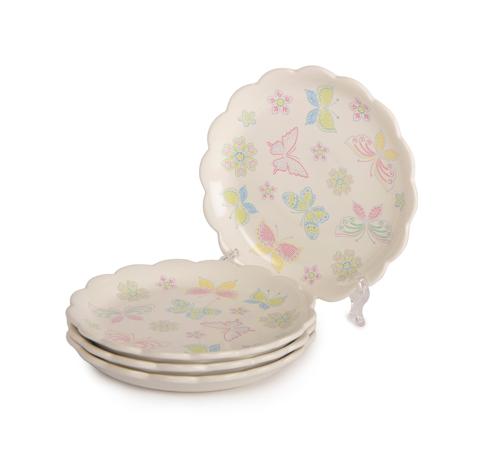 Image 237097_BF.jpg, Product 237-097 / Price $29.88, temp-tations Watering Can Set of (4) Appetizer Plates from temp-tations on TSC.ca's Kitchen department