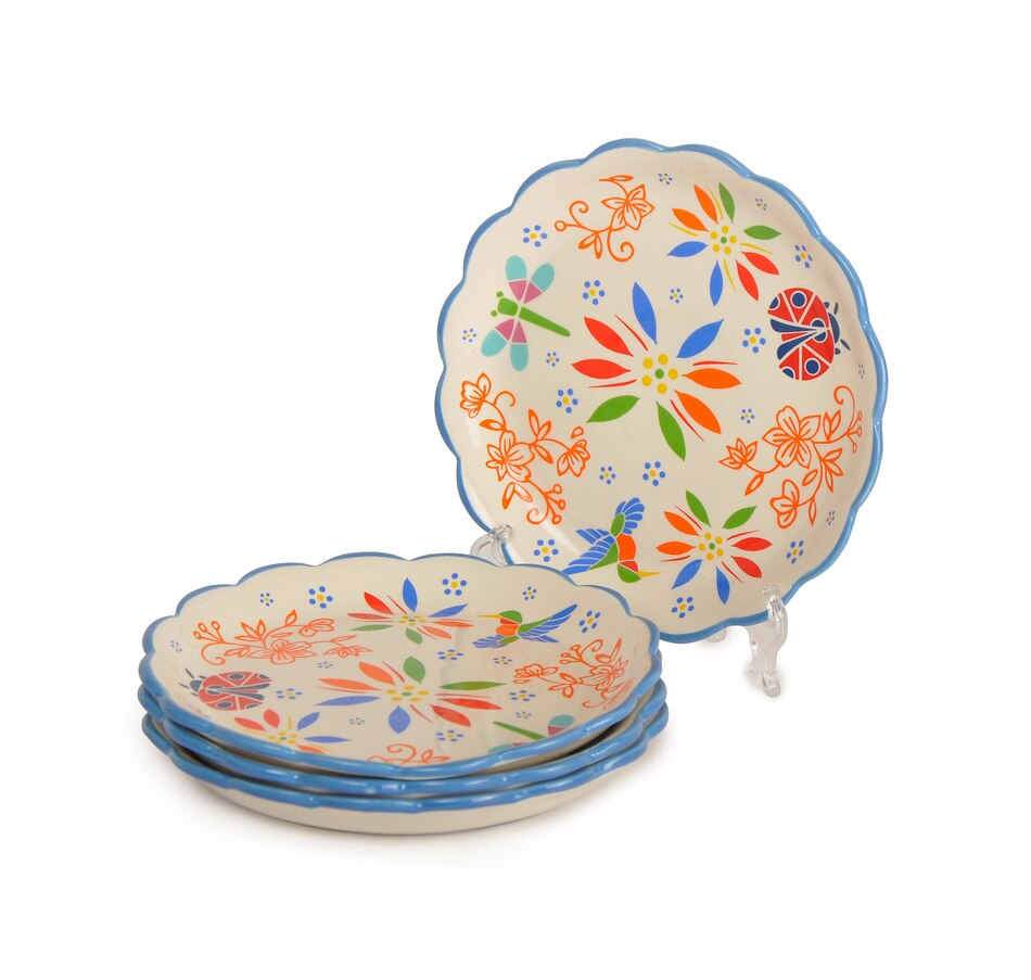 Image 237097_GARD.jpg, Product 237-097 / Price $29.88, temp-tations Watering Can Set of (4) Appetizer Plates from temp-tations on TSC.ca's Kitchen department