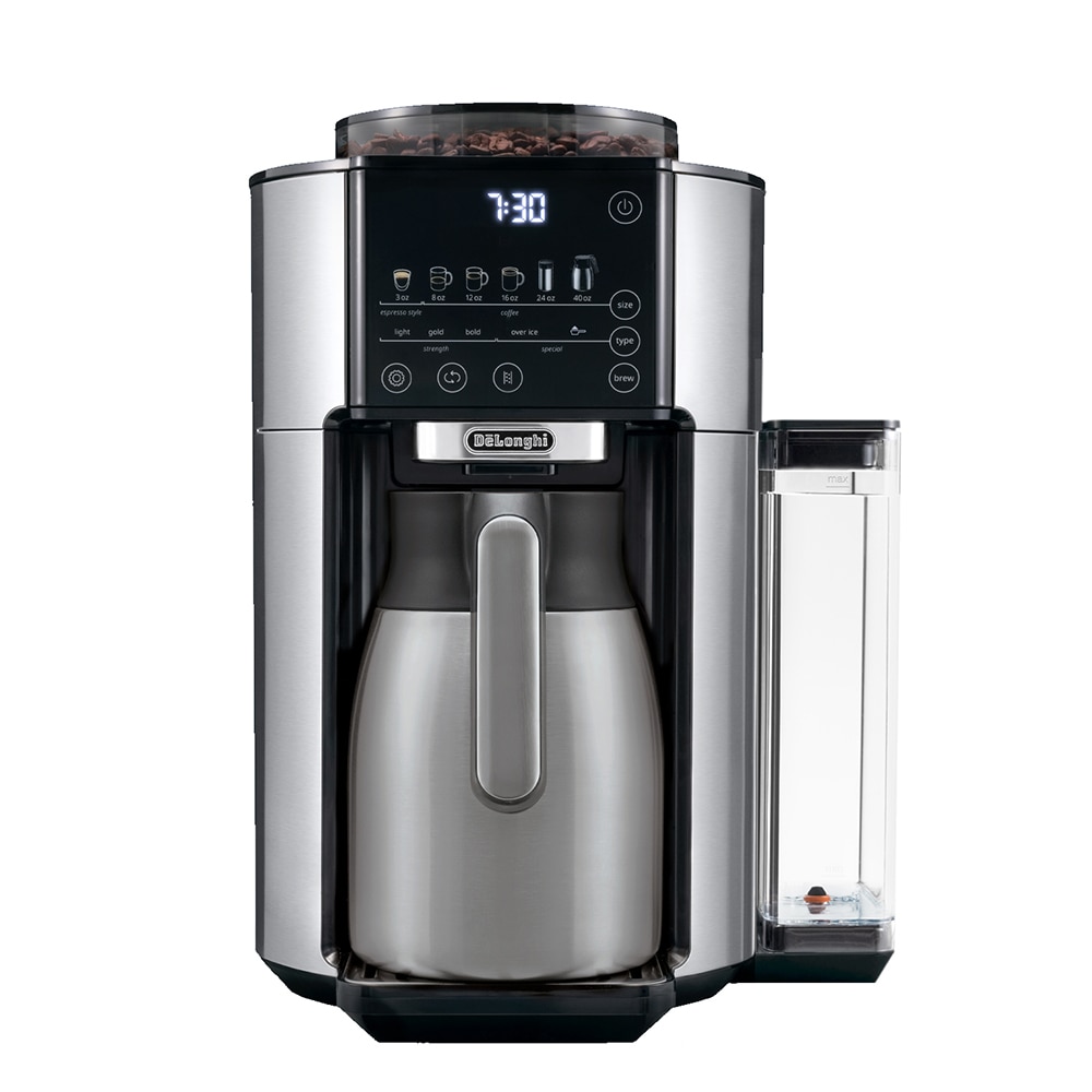 De Longhi TrueBrew Automatic Coffee Machine with Stainless Steel Carafe Bundle