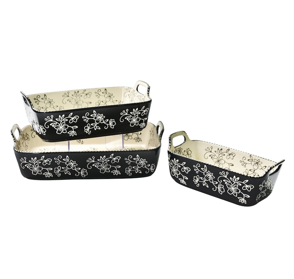 Image 237128_FLBLK.jpg, Product 237-128 / Price $29.88, temp-tations Set Of 3 Nested Bakers from temp-tations on TSC.ca's Kitchen department