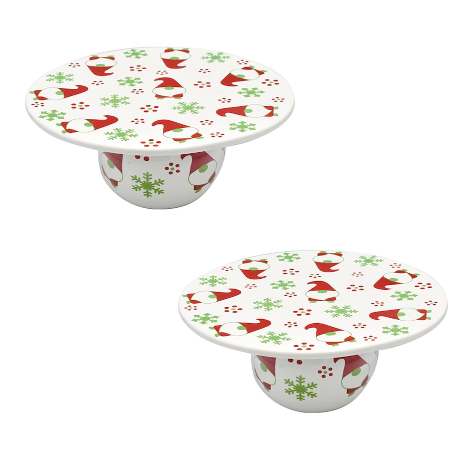 Image 237139_GNOME.jpg, Product 237-139 / Price $28.88, temp-tations Special Edition Holiday Cake Plates (set of 2) from temp-tations on TSC.ca's Kitchen department