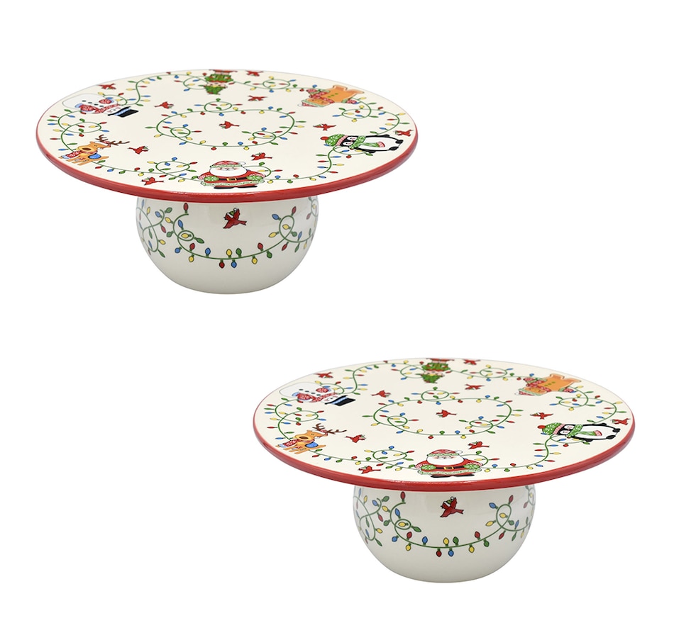 Image 237139_WINWM.jpg, Product 237-139 / Price $28.88, temp-tations Special Edition Holiday Cake Plates (set of 2) from temp-tations on TSC.ca's Kitchen department