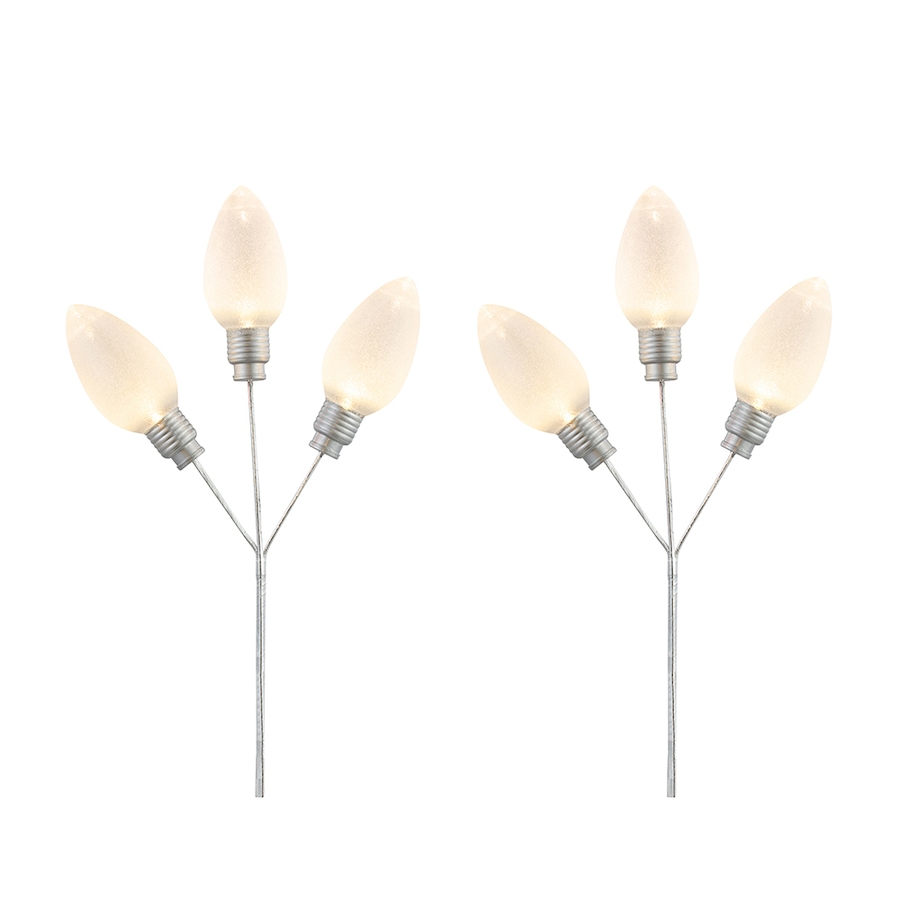 Image 237183_WHT.jpg, Product 237-183 / Price $19.33, Mr. Christmas C9 Bulb Tree Pick (2-Pack) from Mr. Christmas on TSC.ca's Home & Garden department