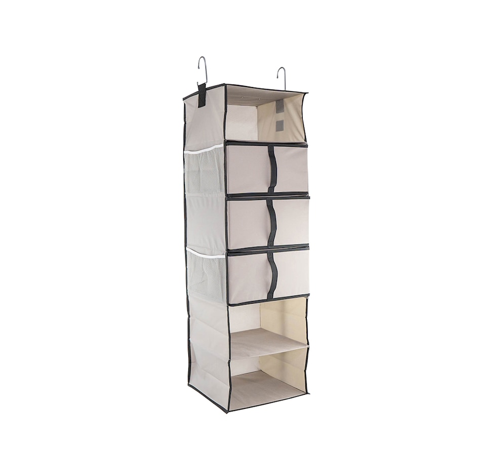 Hoppel Hanging 6 Shelf Closet Organizer With Removable Drawers