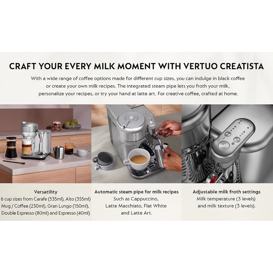 Image 237332_ALTMORE3.jpg, Product 237-332 / Price $999.99, Nespresso Vertuo Creatista Capsule Machine by Breville from Nespresso on TSC.ca's Kitchen department