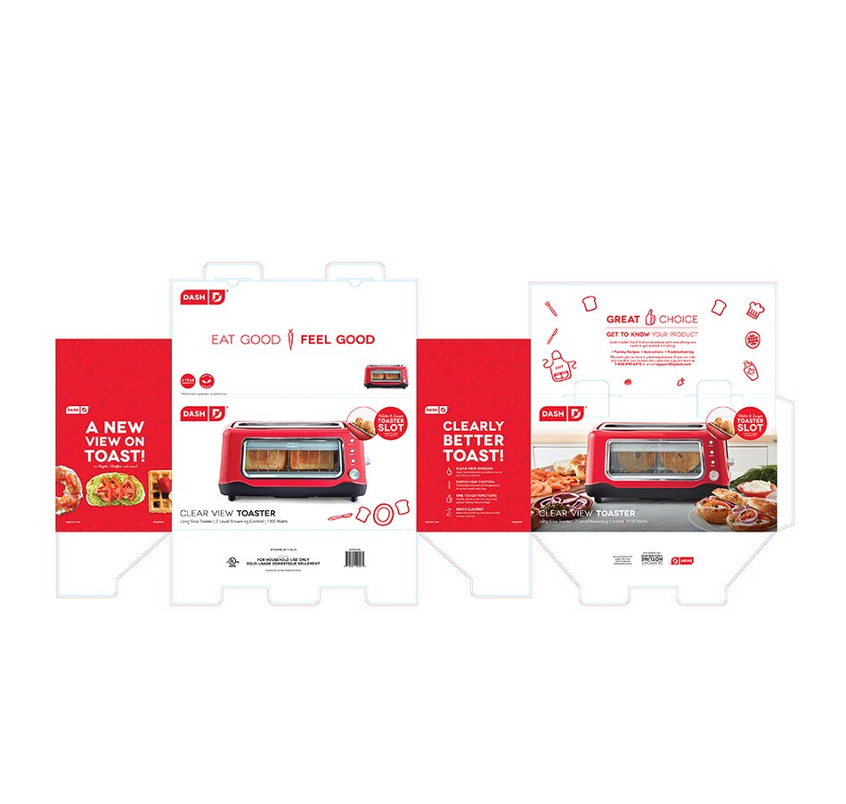 Image 237346_ALTMORE13.jpg, Product 237-346 / Price $69.99, Dash Clear View Toaster from Dash Kitchen on TSC.ca's Kitchen department