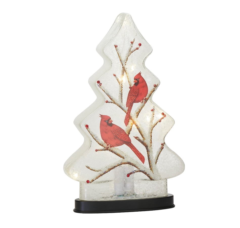 Image 237365_CDN.jpg, Product 237-365 / Price $44.99, Holiday Memories 12" Lighted Glass Holiday Bird Design Christmas Tree Décor from Holiday Memories on TSC.ca's Home & Garden department