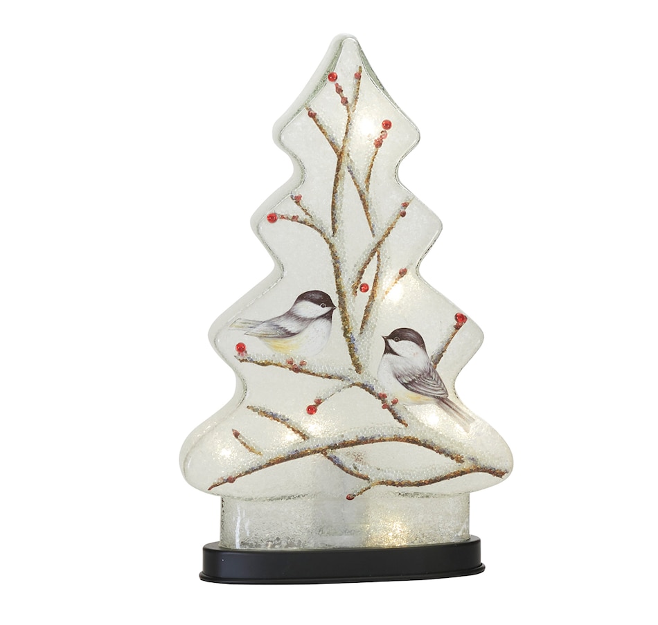 Image 237365_WHR.jpg, Product 237-365 / Price $44.99, Holiday Memories 12" Lighted Glass Holiday Bird Design Christmas Tree Décor from Holiday Memories on TSC.ca's Home & Garden department