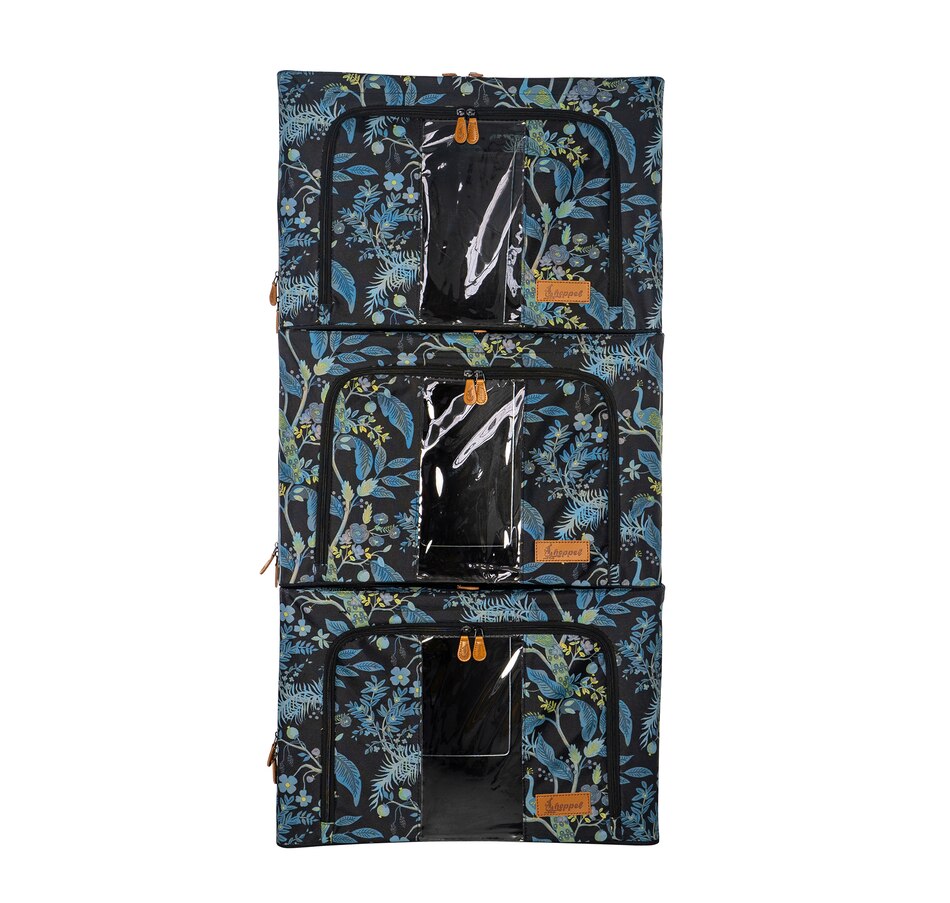 Image 237403_BLGAR.jpg, Product 237-403 / Price $89.99, Hoppel Large Triple-Entry Collapsible Storage Bins (3-pack) from Hoppel Storage on TSC.ca's Home & Garden department