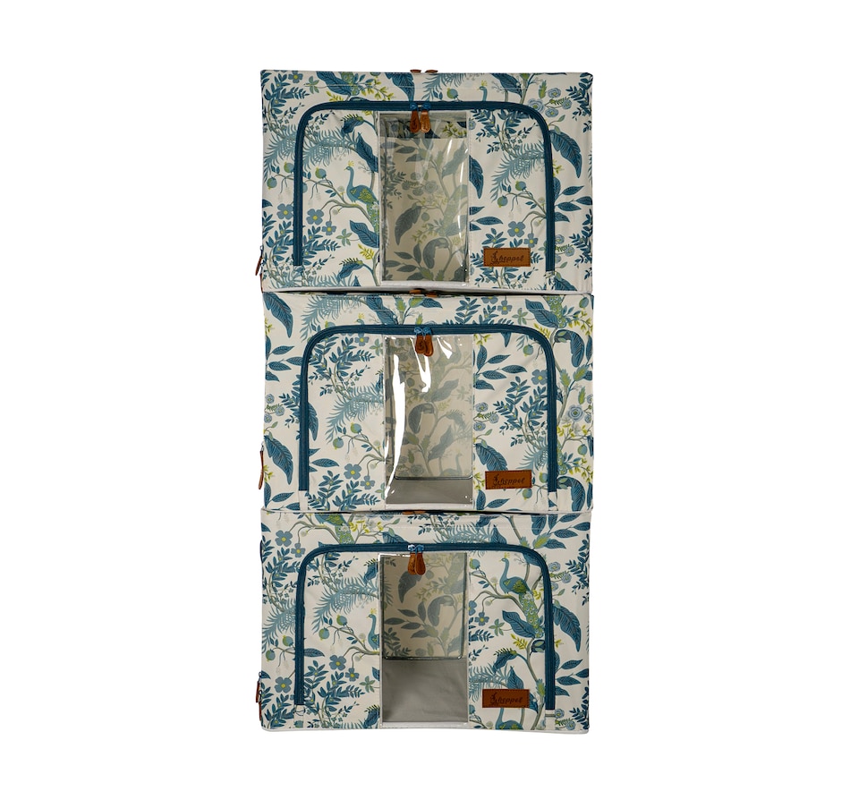 Image 237403_ILGAR.jpg, Product 237-403 / Price $89.99, Hoppel Large Triple-Entry Collapsible Storage Bins (3-pack) from Hoppel Storage on TSC.ca's Home & Garden department