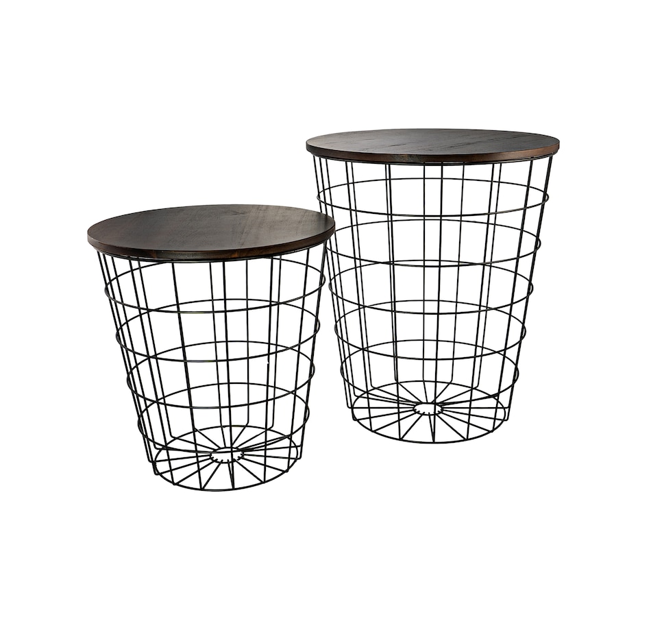 Image 237406_BGK.jpg, Product 237-406 / Price $49.33, Hoppel Nesting Storage End Tables with Wood Top from Hoppel Storage on TSC.ca's Home & Garden department