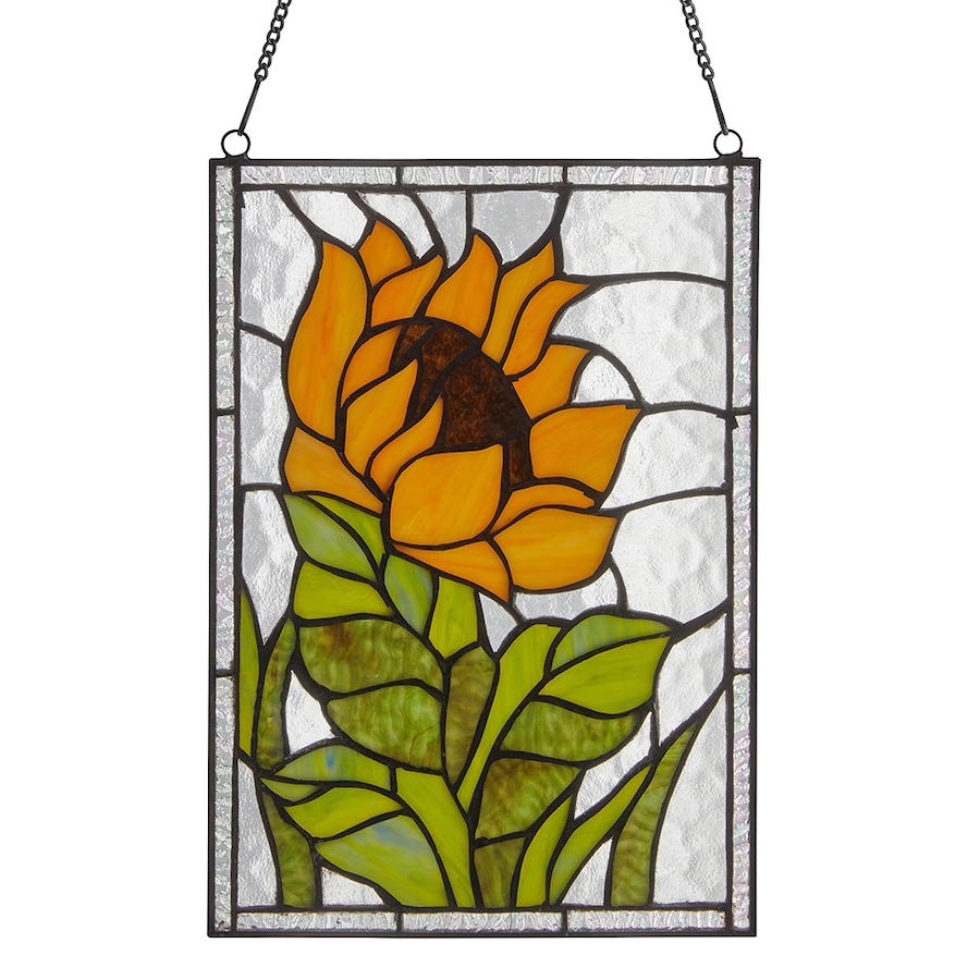 Image 237423.jpg, Product 237-423 / Price $119.99, Tiffany Style Sunflower 11" Stained Glass Window Panel from Tiffany Style Lighting on TSC.ca's Home & Garden department