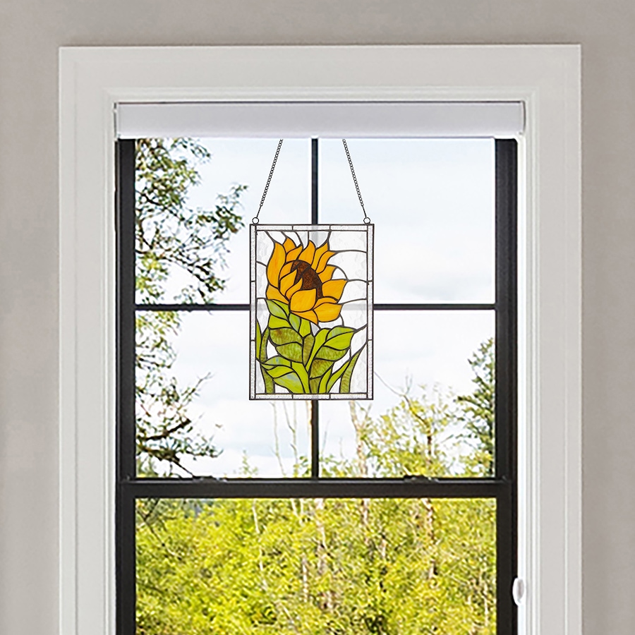 Image 237423_ALTMORE4.jpg, Product 237-423 / Price $119.99, Tiffany Style Sunflower 11" Stained Glass Window Panel from Tiffany Style Lighting on TSC.ca's Home & Garden department
