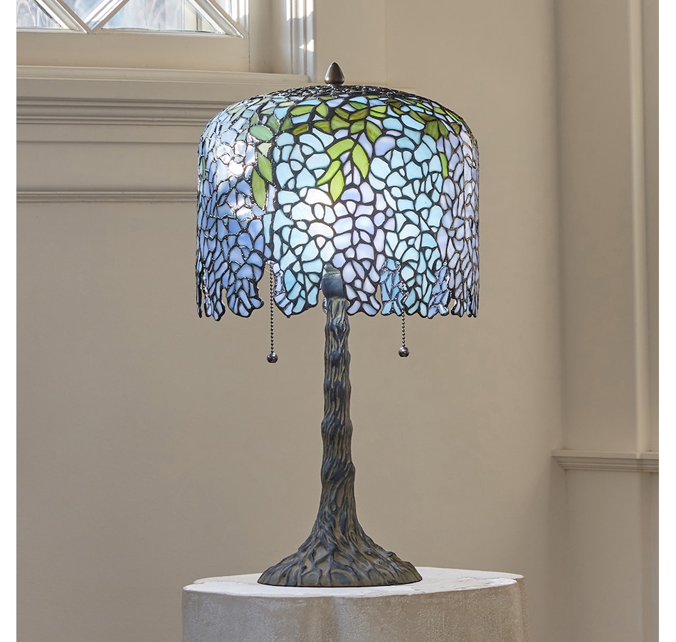 Image 237431_ALTMORE1.jpg, Product 237-431 / Price $899.99, Tiffany Style Wisteria Stained Glass Table Lamp from Tiffany Style Lighting on TSC.ca's Home & Garden department