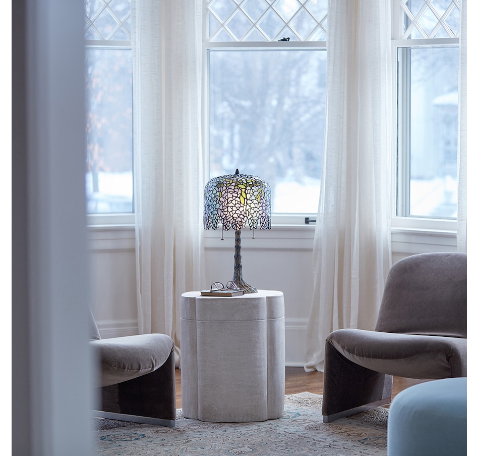 Image 237431_ALTMORE3.jpg, Product 237-431 / Price $899.99, Tiffany Style Wisteria Stained Glass Table Lamp from Tiffany Style Lighting on TSC.ca's Home & Garden department