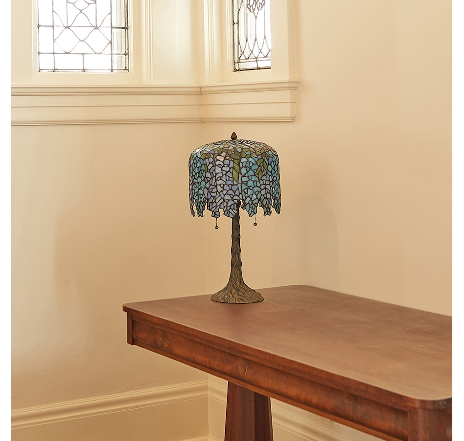 Image 237431_ALTMORE4.jpg, Product 237-431 / Price $899.99, Tiffany Style Wisteria Stained Glass Table Lamp from Tiffany Style Lighting on TSC.ca's Home & Garden department