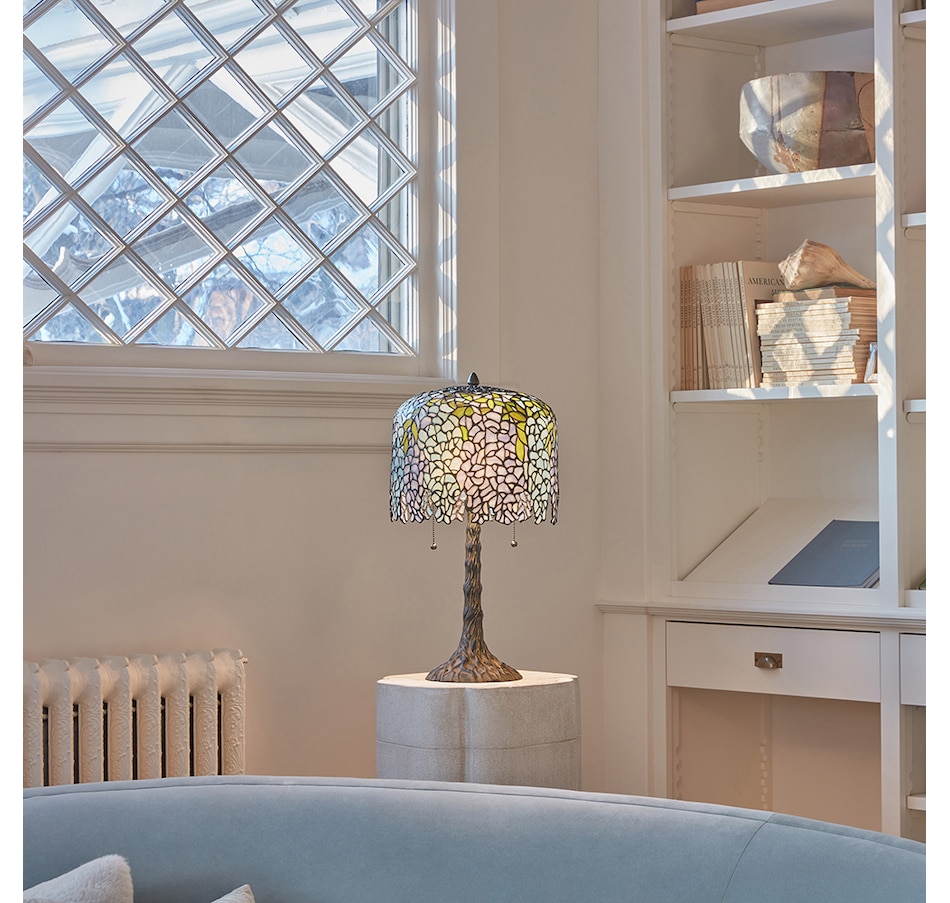 Image 237431_ALTMORE8.jpg, Product 237-431 / Price $899.99, Tiffany Style Wisteria Stained Glass Table Lamp from Tiffany Style Lighting on TSC.ca's Home & Garden department