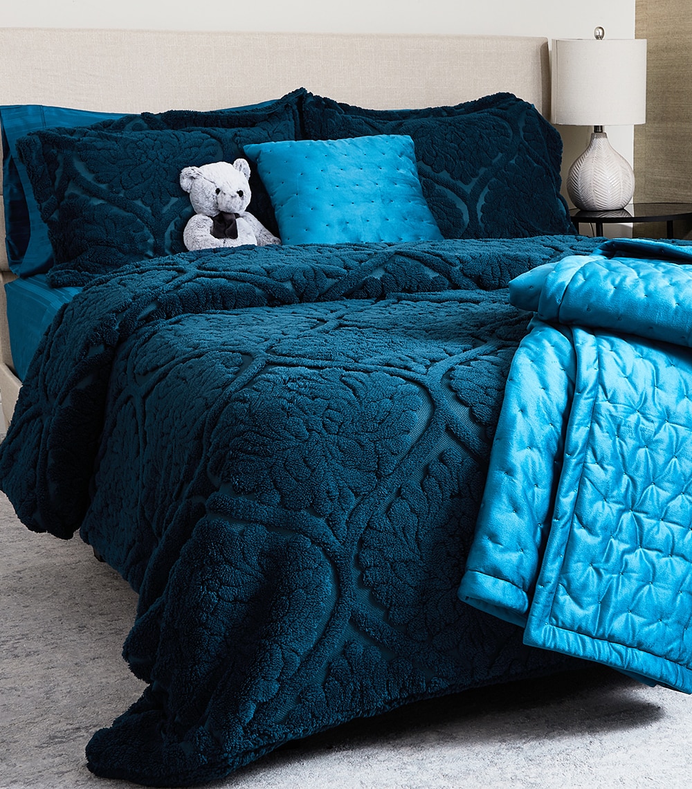 Teal sherpa comforter sale