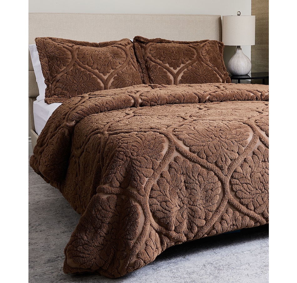 Image 237440_TPE.jpg, Product 237-440 / Price $129.99 - $169.99, Guillaume Home Sherpa Jacquard 3-Piece Comforter Set from Guillaume on TSC.ca's Home & Garden department