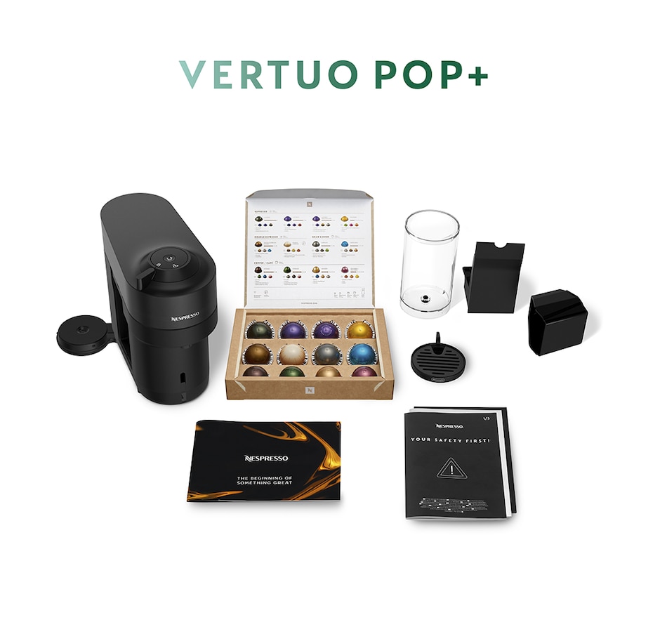 Image 237509_ALTMORE12.jpg, Product 237-509 / Price $169.00, Nespresso Vertuo Pop+ Coffee and Espresso Machine by De'Longhi (Liquorice Black) from Nespresso on TSC.ca's Kitchen department