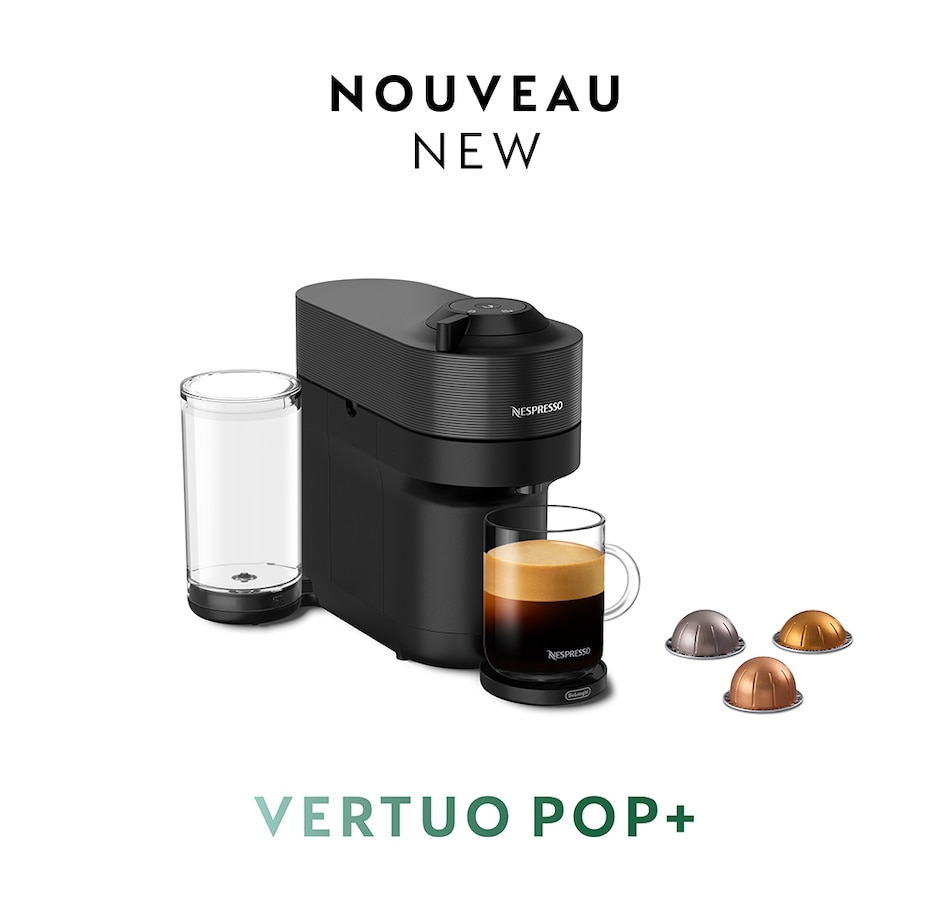 Image 237509_ALTMORE9.jpg, Product 237-509 / Price $169.00, Nespresso Vertuo Pop+ Coffee and Espresso Machine by De'Longhi (Liquorice Black) from Nespresso on TSC.ca's Kitchen department