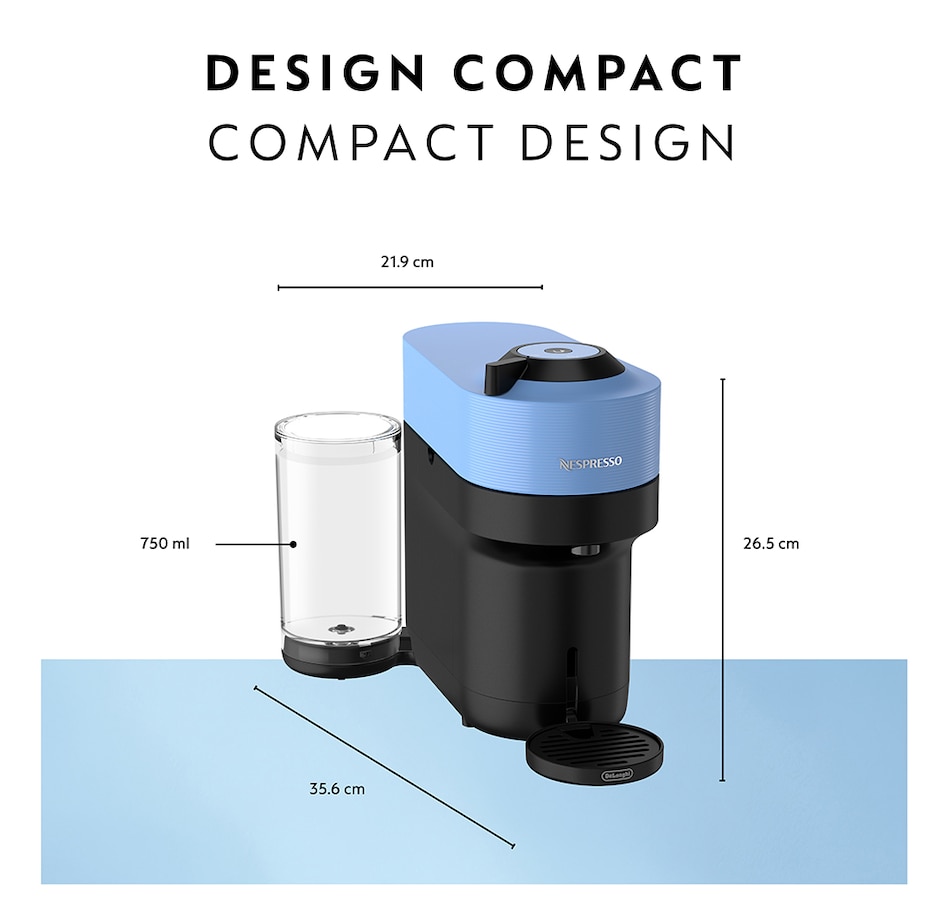 Image 237510_ALTMORE9.jpg, Product 237-510 / Price $169.00, Nespresso Vertuo Pop+ Coffee and Espresso Machine by De'Longhi (Pacific Blue) from Nespresso on TSC.ca's Kitchen department