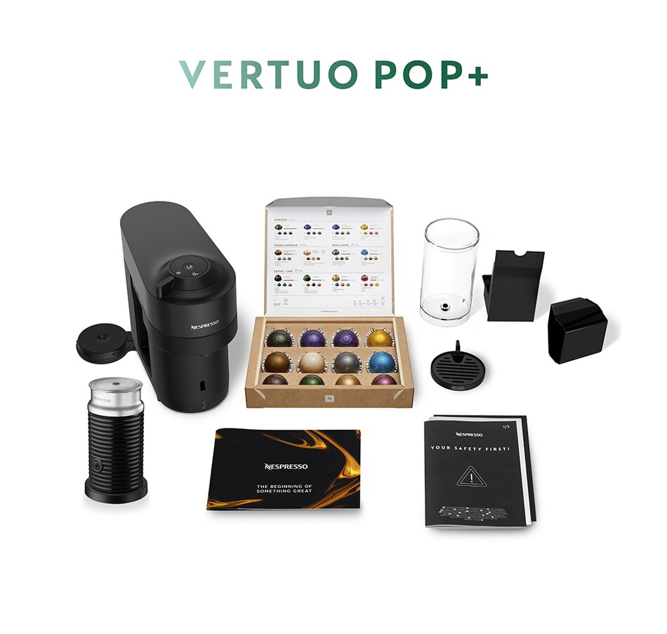 Image 237512_ALTMORE13.jpg, Product 237-512 / Price $239.00, Nespresso Vertuo Pop+ Coffee and Espresso Machine with Aeroccino by De'Longhi (Liquorice Black) from Nespresso on TSC.ca's Kitchen department