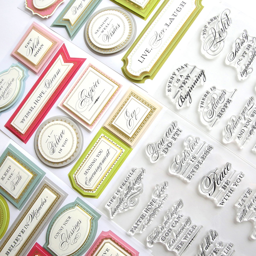 Image 237539_ALTMORE2.jpg, Product 237-539 / Price $49.99, Anna Griffin Inspirational Expressions Sentiment Stickers, Stamps and Inserts from Anna Griffin on TSC.ca's Toys & Hobbies department