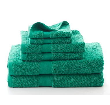 Product 237-593 / Price $34.88 , Home Suite Essentials Quick-Dry 450 GSM Cotton Waffle 6-Piece Towel Set